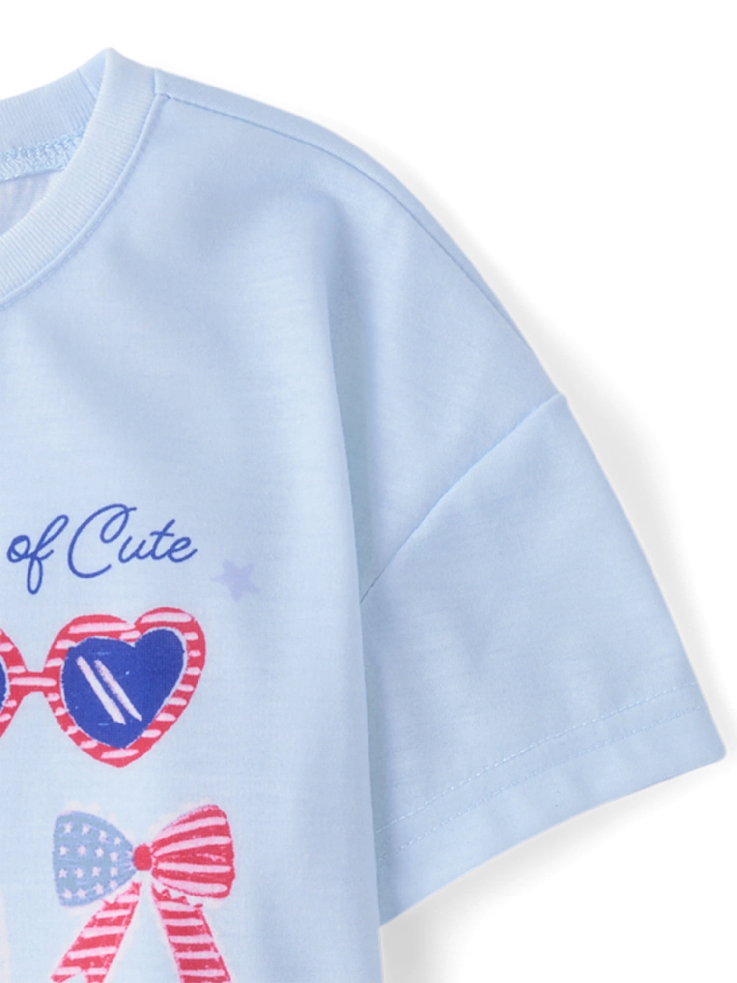 The Children's Place Girls Short Sleeve Americana Print PJs, 2-Piece, Sizes XS-XXL
