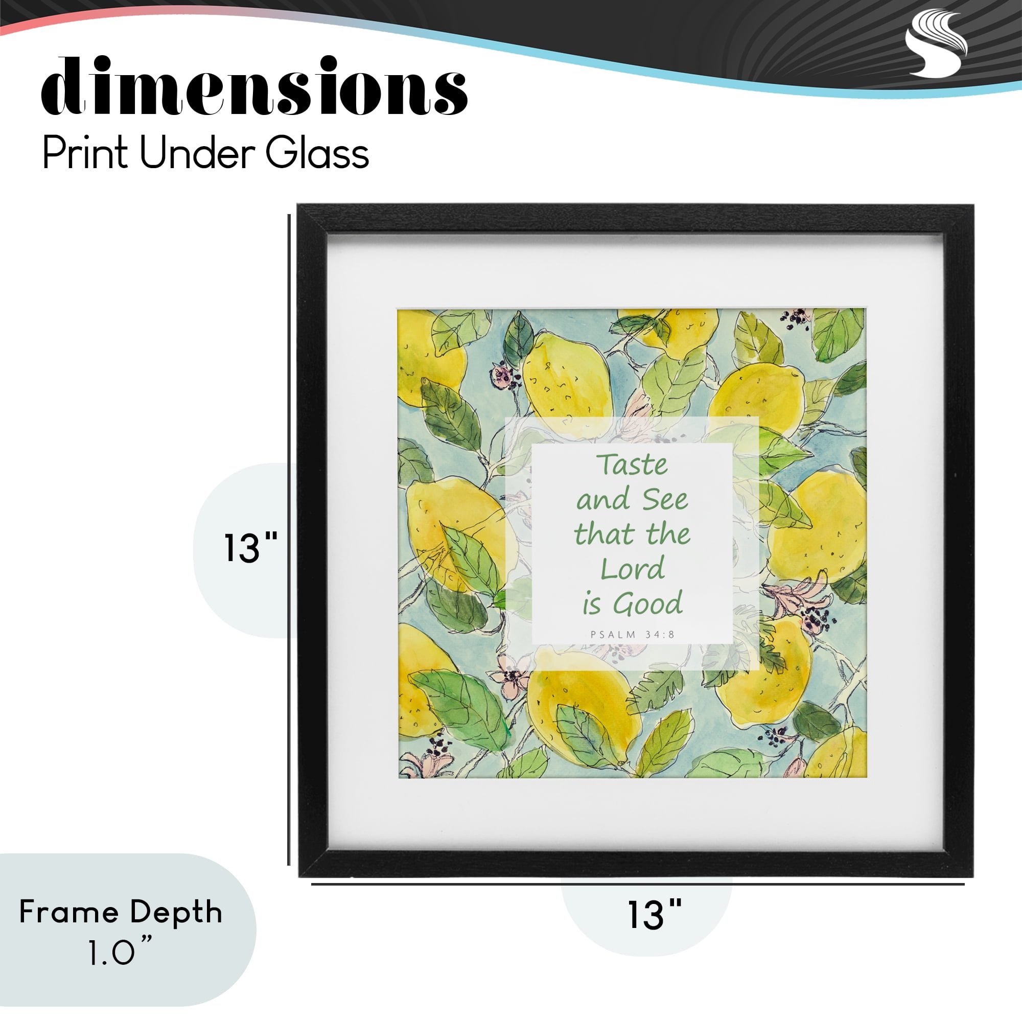 Stupell Industries Taste & See Lord Is Good Black Framed Print Under Glass, design by Lanie Loreth