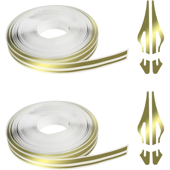 2 Rolls×32Ft Car Pinstriping Tape, Vinyl Automotive Pinstriping Tape Stripe Decal, DIY Car Body Side Stripes Trim Sticker, Universal for Motorcycle Door Home Musical Instrument(Green)