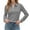 Grey, variant on Womens Work Shirts Long Sleeve Tops V Neck Casual Polos Fall Clothes for Women Tees Blouses White XL