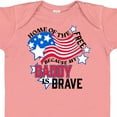 thumbnail image 4 of Inktastic Home of the Free Because My Daddy is Brave Boys or Girls Baby Bodysuit, 4 of 5