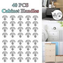 Lohoms Door Knobs, 40PCS Cabinet Knobs Drawer Pulls, Stainless Steel Door Handles Kitchen Cupboard Drawer Hardware Brushed Nickel Pulls With Screws, Silver