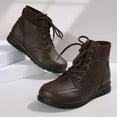 thumbnail image 4 of Brown Women Cozy Winter Boots With Round Toe And Solid Color For Casual Wear, 4 of 9