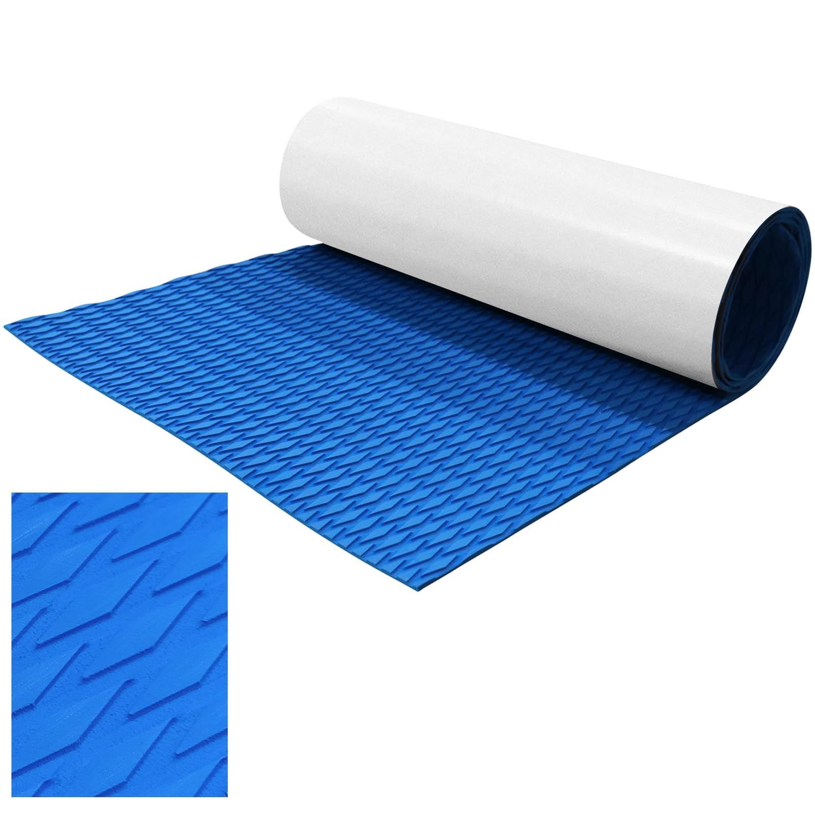 FHBVT Multi-Color EVA Surfboard Slip Mat Non-Slip Water Resistant Wear Resistant Cuttable Self-Adhesive Yacht Deck Pad for Boat Kayak Swimming Pool Golf Cart RV Flooring Protection Tool