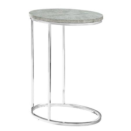 UPC 680796000042 product image for MONARCH - ACCENT TABLE - OVAL / GREY CEMENT WITH CHROME METAL | upcitemdb.com
