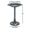 thumbnail image 6 of HomGarden 28" Vintage Bird Bath Antique Green Birdbath Outdoor Garden Backyard Dcor, 6 of 10