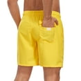 thumbnail image 4 of VOROFY Mens Swim Trunks with Compression Liner 7 inch Inseam Mens Bathing Suit Swimming Shorts for Men Yellow Large, 4 of 6