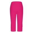 thumbnail image 6 of Women's Summer Yoga Capris - High Waist Slim Fit Knee-Length Workout Leggings, Hot Pink Leggings for Women Summer High Waist Pant Knee Length Slim Fit Yoga Cropped Trouser, 6 of 7