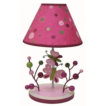 Lambs Ivy Raspberry Swirl Lamp W Shade Walmart Com Walmart Com