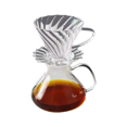 thumbnail image 1 of Pour over Coffee Maker Set Coffee Sharing Pot with Scale with Filter Cup for Home or Office 300ML,1 * coffee pot 1 * filter cup,Transparent, 1 of 9