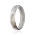 thumbnail image 1 of Anillo de boda de silicona - Estilo cúpula Ajuste fino y cómodo - Mármol de ROQ para mujer - Anillo de 5 mm, 1 of 2