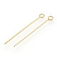 thumbnail image 4 of 1 bag Brass Eye Pin Long-Lasting Plated Real golden Plated Nickel Free Real 18K golden Plated 21 Gauge 35mm Hole: 2mm Pin: 0.7mm, 4 of 4