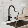 thumbnail image 3 of CASAINC Single Handle Kitchen Faucet with Pull Down Sprayer, Touchless Sensor, Deck Mounted, Matte Black, 3 of 4