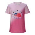 thumbnail image 3 of Camisetas Casuales de las Mujeres Que Cambian de Color Día de la Independencia Imprimir Cuello de la Tripulación, Novedad Gráfico Tops de las Mujeres Casuales, 3 of 6