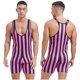 thumbnail image 3 of Traje de baño para hombre, camiseta de lucha libre a rayas, mono ajustado, monos de culturismo, monos de Fitness, Boxer ajustado, pantalones cortos moldeadores, 3 of 5