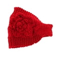 thumbnail image 4 of Weikingp Clearance! Beanies Hats Men, Autumn And Winter Warm Knitted Yarn Headband Hat Flower Headband Headdress Covered Headband, Beanie for Women, Baby Beanie red1, 4 of 8