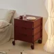thumbnail image 2 of Mesa auxiliar extraíble moderna, mesa de almacenamiento para café y cafetería, mesita de noche con carrito, marco de Metal ABS, mesa con cajón con ruedas universales, 2 of 4