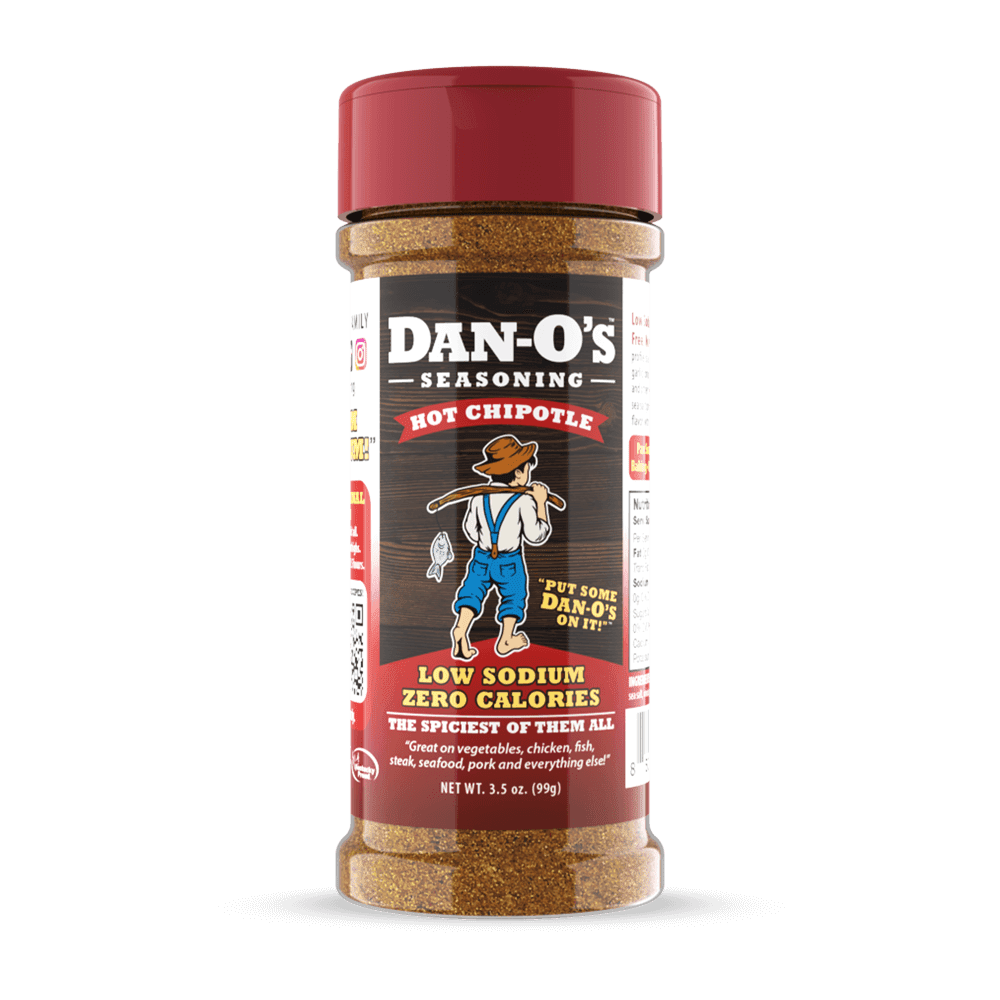 DanO’s Seasoning Hot Chipotle 3.5oz Bottle of Low Sodium AllPurpose