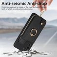 thumbnail image 2 of For Samsung Galaxy S21+ 5G Cross Leather Ring Vertical Zipper Wallet Back Phone Case, 2 of 5