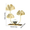 thumbnail image 3 of SPOORYYO Ginkgo Leaf Line Sculpture Decoration Crystal Ball Base Art Statue Home Office Desk Bookshelf Tea Room Living Room Festival Ornament, 3 of 6