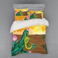 thumbnail image 2 of Ambesonne Cactus Bedding Set 3 Pcs, Cartoon Desert Landscape, Twin, Multicolor, 2 of 3