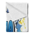 thumbnail image 2 of Mia Soft Flannel Fleece Throw Blanket, Widespread Feminine Name in the United States with Comic Book Style Graphic Elements, Cozy Plush for Indoor and Outdoor Use, 70" x 90", Multicolor, by Ambesonne, 2 of 5
