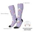 thumbnail image 5 of Bingfone Compression Socks for Women and Men Long Socks for Running Athletic Cycling Nurse-Swan With Stars, 5 of 8