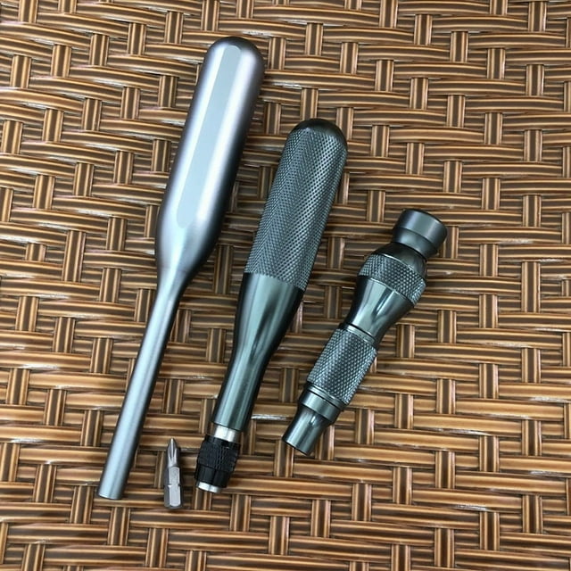 Magnetic Aluminum Alloy Manual Screwdriver Handle with Ergonomic Grip - KS86 Magnetic Model, Compatible with 1/4 Inch Hex Bits, Bearing Design for Precise Control, Durable Construction for