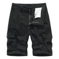 thumbnail image 3 of cllios Men's Cargo Shorts Summer Work Shorts Comfortable Athletic Shorts with Multi Pockets Fathers Day Gift Ideas Black,M, 3 of 3