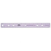 Alvin 12" Plastic 3-Ring Binder Ruler