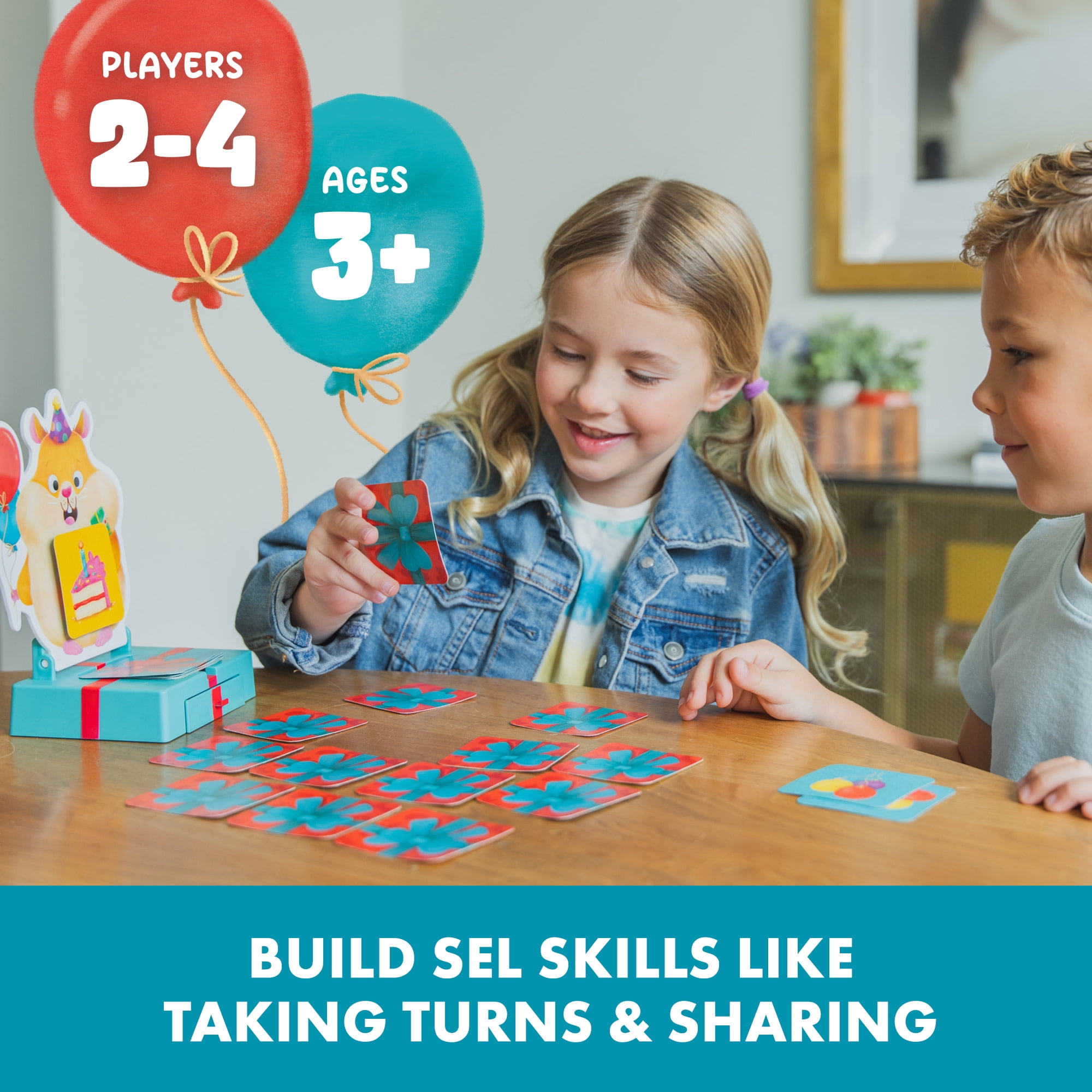 Educational Insights Hammy's Hamster Party, Toddler Memory Card Game, Ages 3 and up