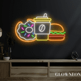 thumbnail image 4 of Glowneon Coffee Donut Burger Neon Wall Art, Restaurant Kitchen Decor, 4 of 5