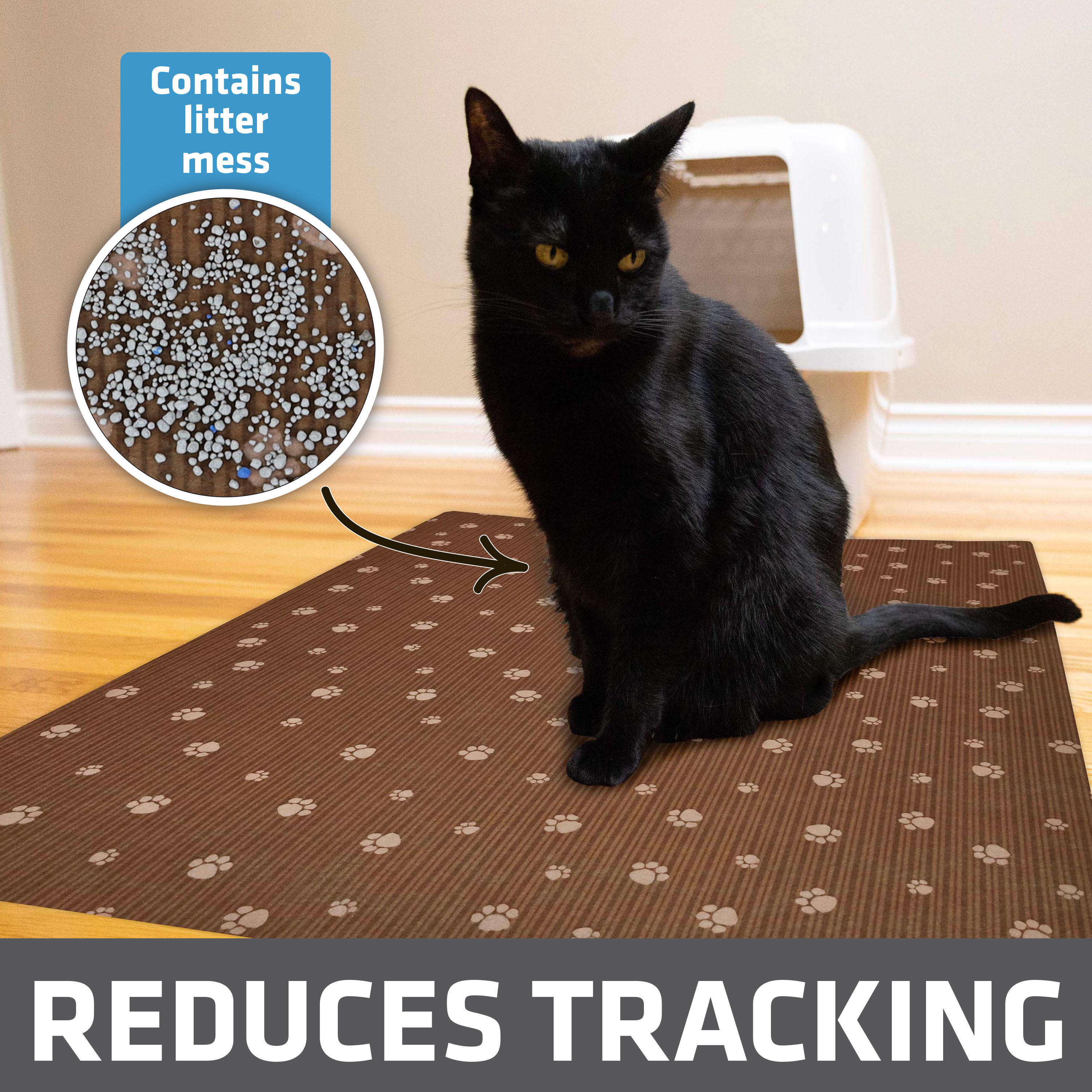 Drymate Cat Litter Mat Extra Large Tan Paw photo 3