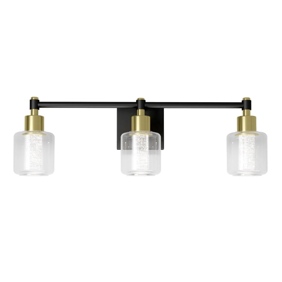 Artika Champagne Globe Modern Vanity Light, Black and Gold
