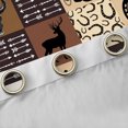 thumbnail image 4 of Homewish Teens Western Cowboy Black Out Curtains,Geometric Plaid Curtains Pack of 2 (42x63 Each),Exotic Style Bedroom Curtains,Lightweight Room Decor, 4 of 6