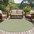thumbnail image 5 of Sage Green 8ft Round Rug, Farmhouse Solid Green Color Modern Art Non-Skid Rubber Backing Large Area Rugs - Living Room Bedroom Home Office, Indoor Floor Mat Carpets Washable Rug, 5 of 9
