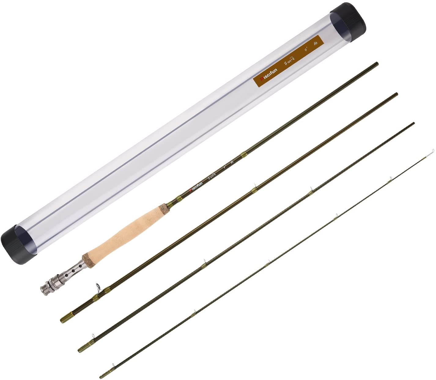 Rods Sword Fly Fishing Rod 4 Piece 9Ft Graphite Im7, 4Wt8'6"
