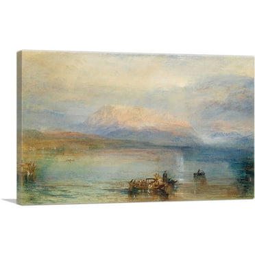 ARTCANVAS The Red Rigi 1842 Canvas Art Print by J. M. W. Turner - Size: 26" x 18" (0.75" Deep)