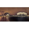 thumbnail image 2 of Frank, Assaf 18x11 White Modern Wood Framed Museum Art Print Titled - Evening view of Clyde Auditorium and SSE Hydro in Glasgow, FTBR-1904, 2 of 4