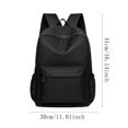 thumbnail image 3 of Solid Color Aesthetic College Backpack, Lightweight Solid Color Large Capacity Laptop Daypack, Suitable for Work, Travel and Casual Daily Use - Black, 3 of 7
