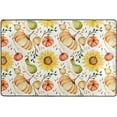 thumbnail image 4 of Dreamtimes Watercolor Pumpkin Orange Area Rug, 36"x24" Fall Sunflower Non-Slip Washable Indoor Door Mat, Absorbent Floor Mat for Bedroom Kitchen Entryway Bathroom, 4 of 5