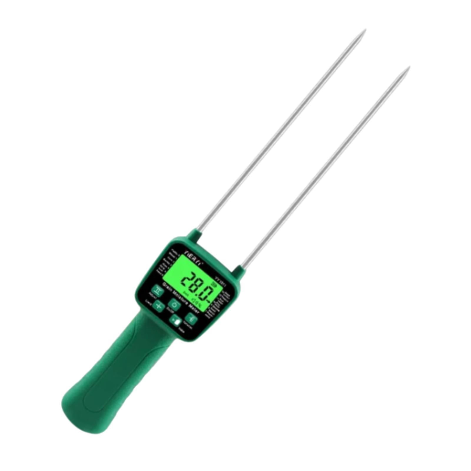 funtasica Grain Humidity Tester Compact Double Tester Hay Moisture Tester Hygrometer Tester for Paddy Rice