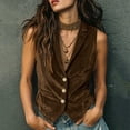 thumbnail image 6 of YanHoo Womens Velvet Vest Vintage Sleeveless V-Neck Button Down Waistcoat Casual Going Out Party Outfits, 6 of 6