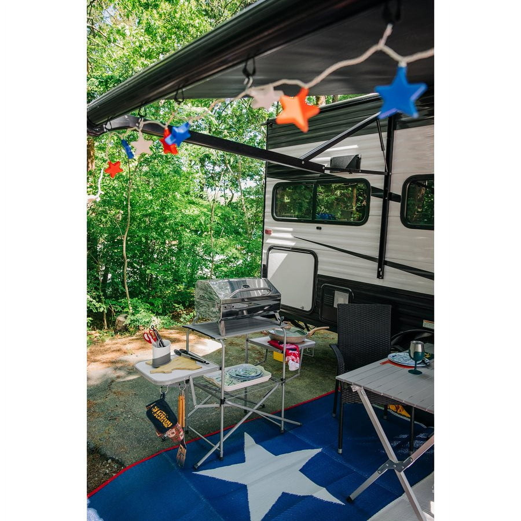 Camco 42656 Party Lights for RV Awnings, Patriotic Stars