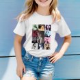 thumbnail image 2 of Shirts for Teen Kids Girls Shirts Girls Child Short Sleeve V Neck T Shirts for Girls Prints T Shirt Trendy Strap Less Tops for Teen Girls Fans Gift Tops, 2 of 4