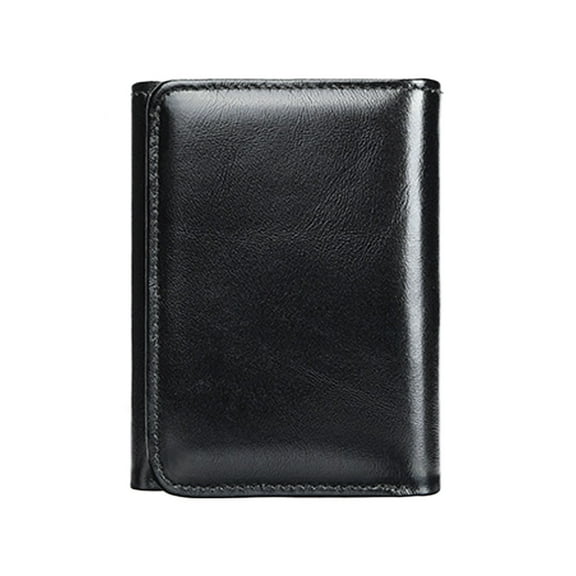 Men’s Genuine Leather RFID Blocking Bifold Wallet with Coin Pocket, 11 Card Slots and Photo Windows – Black, Brown,