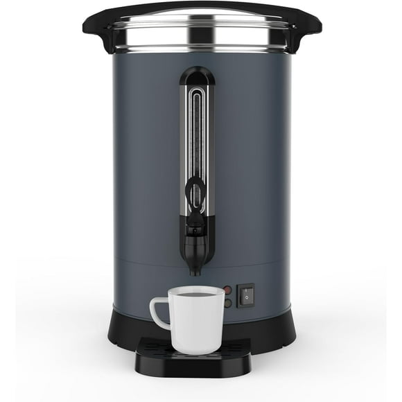 Large Capacity Commercial Coffee Urn – 120 Cup 18L/4.8 Gallon Stainless Steel Dispenser, Double Wall Insulated, Electric Hot Beverage Maker for Catering, Weddings, Buffets – Fast Brew, Durable – 18L