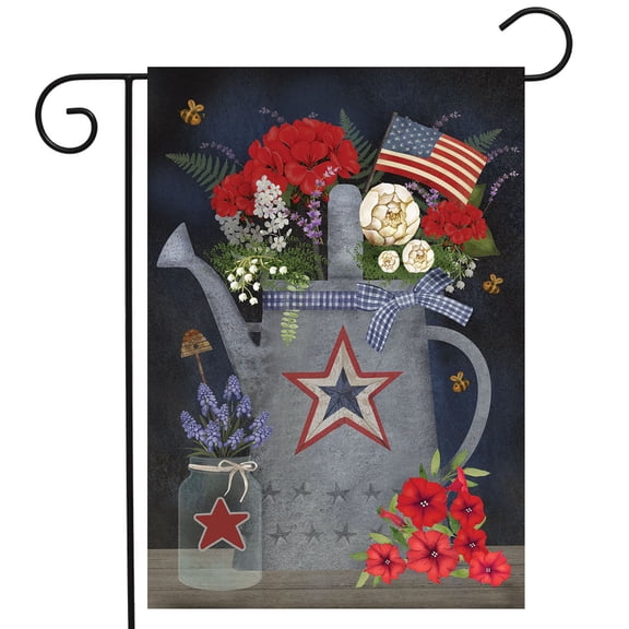 Briarwood Lane Summer Garden Flag 12x18 For Outdoor American Watering Can For Summer Garden Flag Flags For Outside