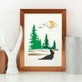 thumbnail image 4 of Moon Forest Road Painting Stencil with 1Pc Art Paint Brush 8.3x11.7" Reusable Moon and Forest Stencil Moonlight Path Template Stencil Landscape Themes Stencil for Painting on Wood Wall, 4 of 9