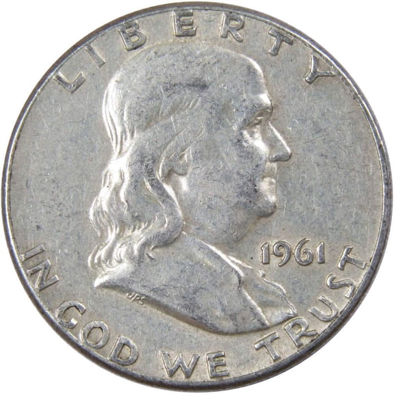 1961 Franklin Half Dollar VF Very Fine 90% Silver 50c US Coin Collectible
